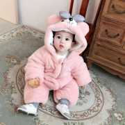 Baby Bear Rompers Pink (Size: 4M-48M)