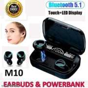 M10 TWS Wireless Earphones Touch Control Bluetooth 5.1 Wireless Headset Waterproof 9D Hifi Quality Earbuds